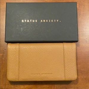 Status Anxiety Camel pebbled leather wallet